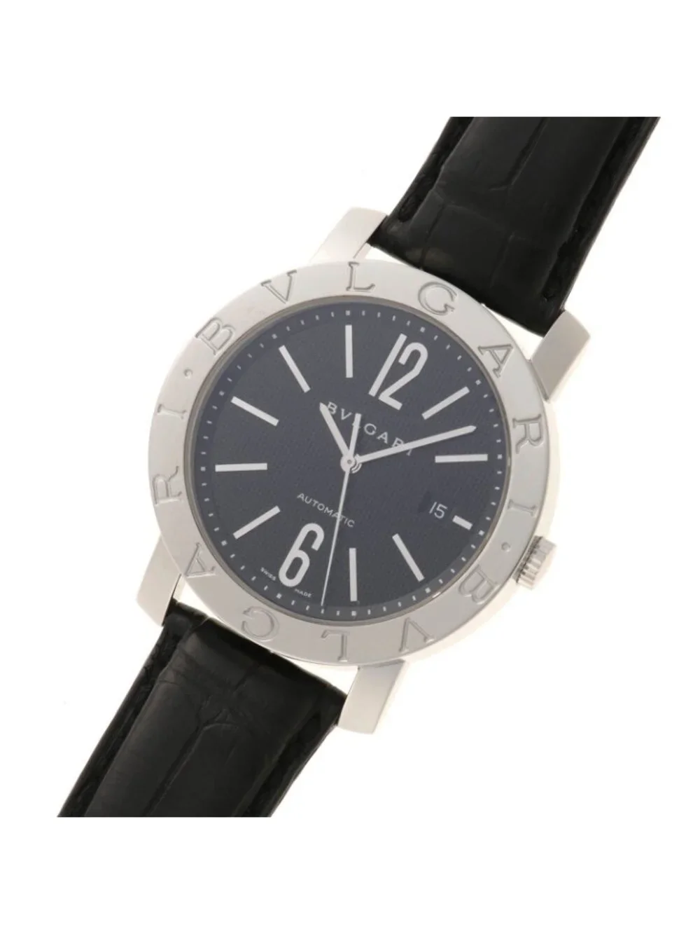 Bvlgari Auto Watch Stainless Steel Black Automatic